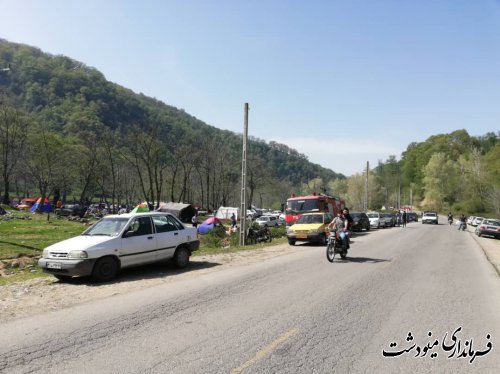 بازدید فرماندار از تفرجگاه های شهرستان مینودشت در روز طبیعت