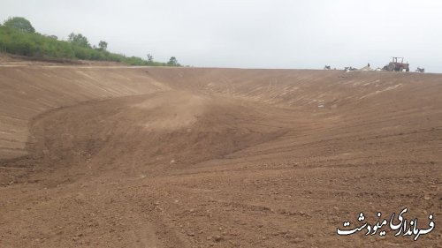 بازدید فرماندار از آب بندان روستای سایر 