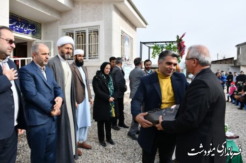 افتتاح مدرسه خیرساز(زنده یاد محمد نوید بهداد) در روستای قلمی شهرستان مینودشت