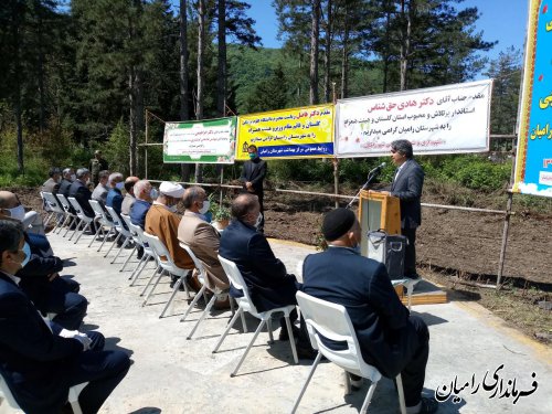 آئین کلنگ زنی بیمارستان91 تختخوابی شهدای رامیان با حضور استاندار گلستان