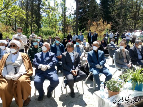 آئین کلنگ زنی بیمارستان91 تختخوابی شهدای رامیان با حضور استاندار گلستان