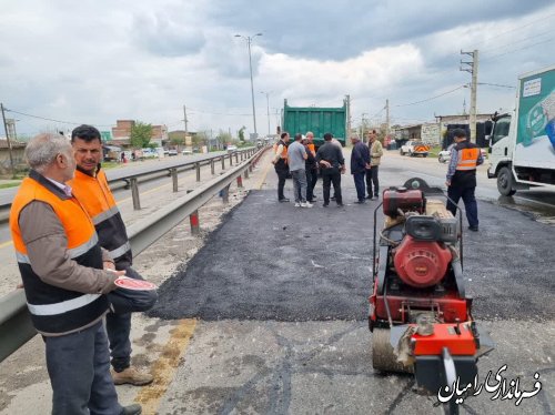 بازدید فرماندار شهرستان رامیان از طرحهای حوزه حمل و نقل جاده ای