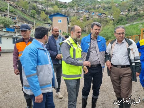 حضور مدیران کل امور روستایی، راهداری و حمل و نقل جاده ای و مدیرعامل شرکت آب منطقه ای گلستان در شهرستان رامیان 