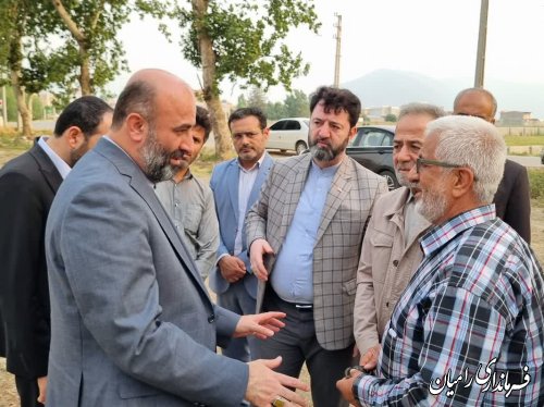 بازدید میدانی معاون سیاسی امنیتی اجتماعی استانداری گلستان از مراحل ساخت المان خلبان شهید محمد جوادبای