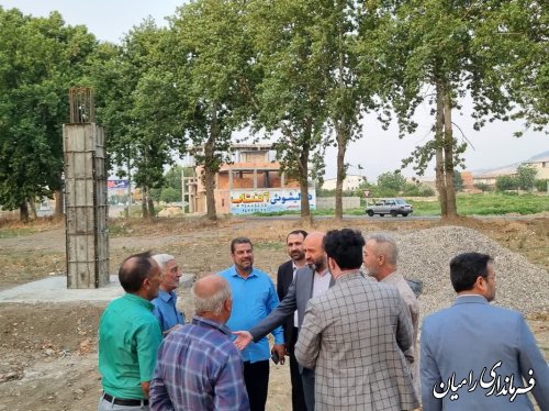 بازدید میدانی معاون سیاسی امنیتی اجتماعی استانداری گلستان از مراحل ساخت المان خلبان شهید محمد جوادبای