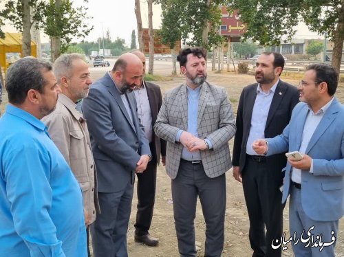 بازدید میدانی معاون سیاسی امنیتی اجتماعی استانداری گلستان از مراحل ساخت المان خلبان شهید محمد جوادبای