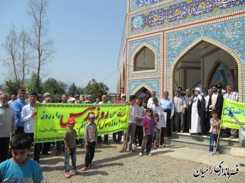 گزارش تصویری حضور مردم  خان ببین و روستای زینب آباد در راهپیمایی روز قدس