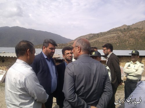 رسیدگی به مشکل چشمه روستای قورچای از توابع بخش مرکزی شهرستان رامیان