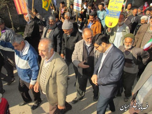 برگزاری راهپیمایی 22 بهمن در روستای گلند