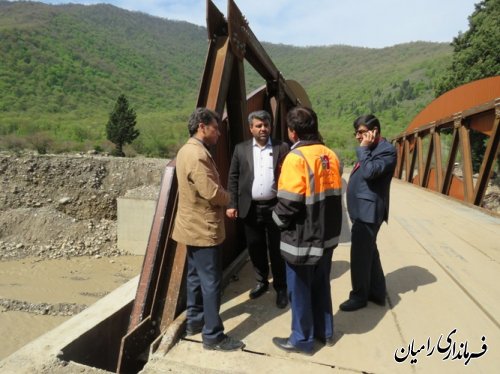 بازدید فرماندار شهرستان رامیان از پل چشمه گل