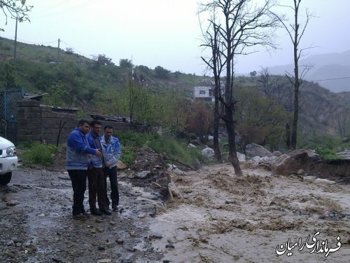 وقوع سیلاب در شهرستان رامیان