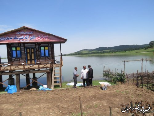 بازدید  فرماندار رامیان از محل برگزاری جشنواره توت فرنگی در روستای شفیع آباد