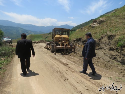 بازدید فرماندار رامیان از روند بهسازی محورهای کوهستانی شهرستان