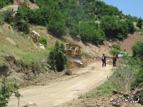 بازدید فرماندار رامیان از روند بهسازی محورهای کوهستانی شهرستان