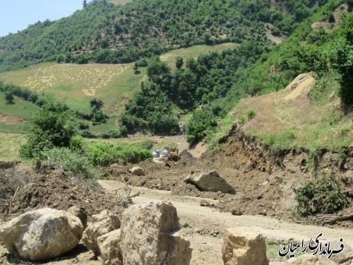 بازدید فرماندار رامیان از روند بهسازی محورهای کوهستانی شهرستان