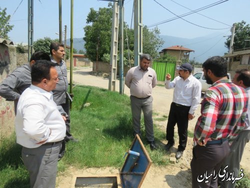 بازدید فرماندار رامیان از پروژه شبکه توزیع و نصب انشعابات خانگی روستای نقی آباد