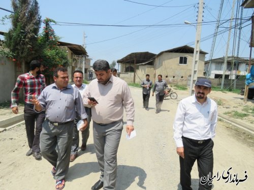 بازدید فرماندار رامیان از پروژه شبکه توزیع و نصب انشعابات خانگی روستای نقی آباد