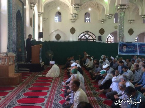 ارائه گزارش عملکرد دولت تدبیر و امید در بخش مرکزی توسط بخشدار در نمازجمعه دلند
