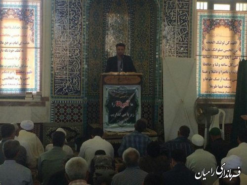 ارائه گزارش عملکرد دولت تدبیر و امید در بخش مرکزی توسط بخشدار در نمازجمعه دلند