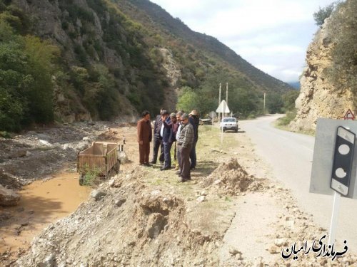 بازدید فرماندار رامیان و مدیر کل دفتر فنی استانداری از پروژه جاده رامیان به شاهرود