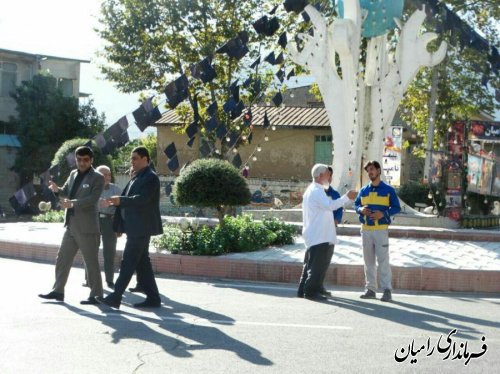 بازدید معاون فرماندار از مراحل آماده سازی رامیان برای مراسم عاشورا