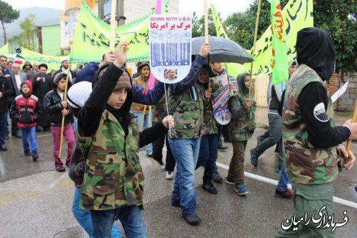 راهپیمایی یوم ا... 13 آبان در شهرستان رامیان 