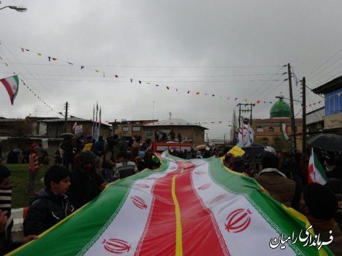 برگزاری راهپیمایی 22 بهمن در روستای توران فارس از توابع بخش مرکزی شهرستان رامیان