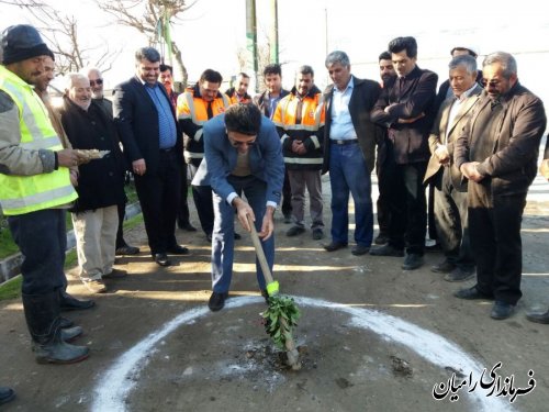  مراسم کلنگ زنی آسفالت روستای قره قاچ