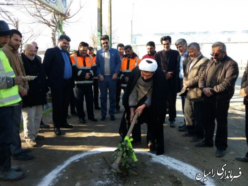  مراسم کلنگ زنی آسفالت روستای قره قاچ