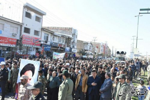 مراسم استقبال و تشیع باشکوه پیکرشهید گمنام در شهرستان رامیان