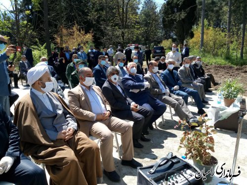 آئین کلنگ زنی بیمارستان91 تختخوابی شهدای رامیان با حضور استاندار گلستان