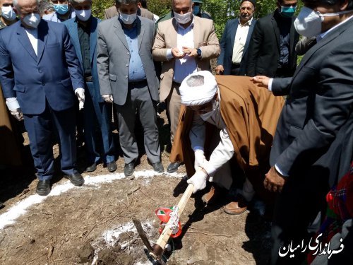 آئین کلنگ زنی بیمارستان91 تختخوابی شهدای رامیان با حضور استاندار گلستان