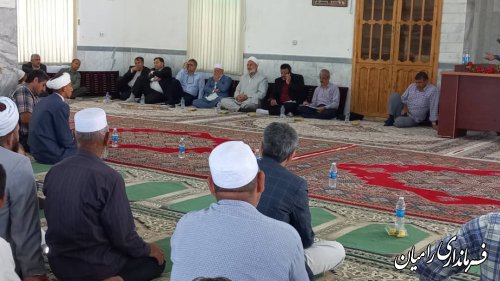 دیدار چهره به چهره مسئولین شهرستان رامیان با مردم روستاهای تاتارسفلی و حاج سید