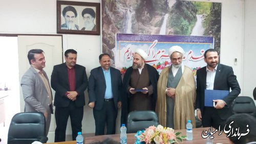 مراسم تودیع و معارفه در بخشداری فندرسک