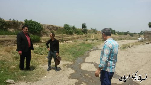بازدید فرماندار رامیان از معابر روستای قره قاچ