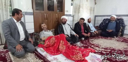 عيادت فرماندار رامیان از جانباز ۵۰ درصد جنگ تحمیلی