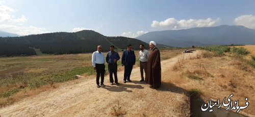 بازدید فرماندار رامیان از آب بندان مازیاران