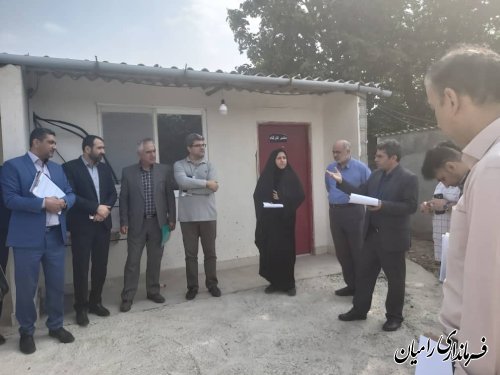 بازدید کارگروه نظارت عالیه شورای فنی استان از پروژه های در حال احداث علوم پزشکی در شهرستان رامیان