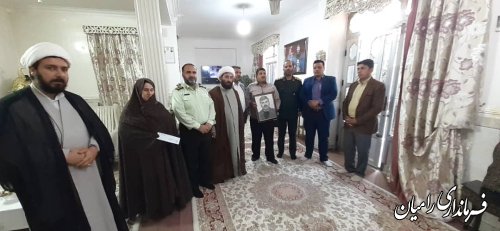 دیدار فرماندار و مسئولین شهرستان رامیان با خانواده معظم شهدا