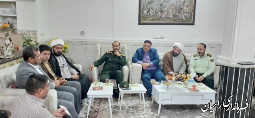 دیدار فرماندار و مسئولین شهرستان رامیان با خانواده معظم شهدا