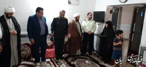 دیدار فرماندار و مسئولین شهرستان رامیان با خانواده معظم شهدا