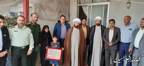 دیدار فرماندار و مسئولین شهرستان رامیان با خانواده معظم شهدا