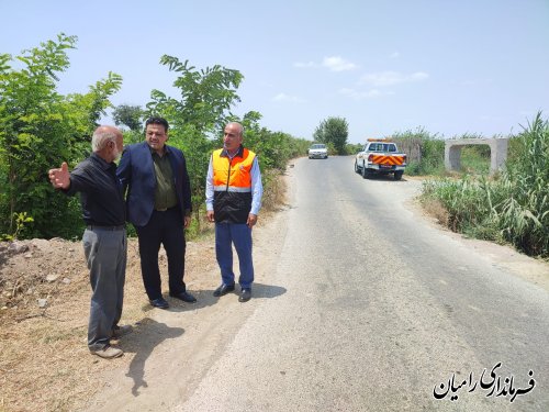 بازدید فرماندار رامیان از جاده دلند به تاتارعلیا
