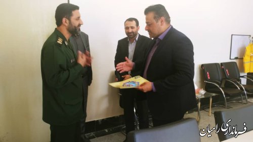 نشست مدیر کل حفظ آثار ونشر ارزشهاي دفاع مقدس استان با فرماندار رامیان