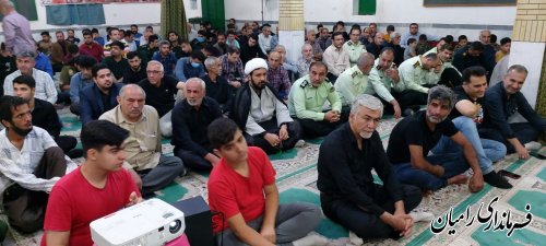 برگزاری یادواره شهدای شهرستان رامیان