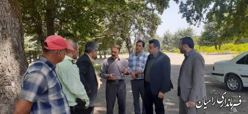 بازید فرماندار رامیان از محل تاسیسات آب شرب شهر دلند در روستای سفید چشمه