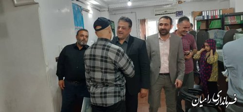 بازدید سرزده فرماندار رامیان از اداره تامین اجتماعی شهرستان