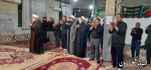 حضور فرماندار رامیان در مراسم عزاداری اباعبدالله الحسین علیه السلام