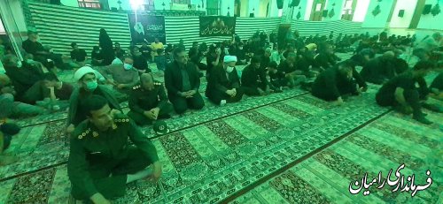 حضور فرماندار رامیان در مراسم عزاداری اباعبدالله الحسین علیه السلام