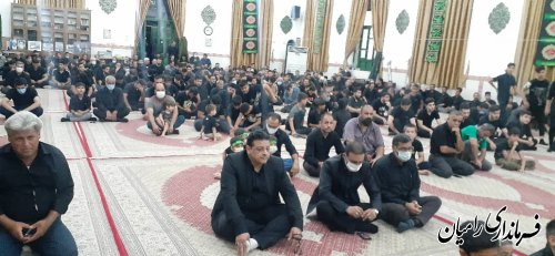 حضور فرماندار رامیان در مراسم عزاداری اباعبدالله الحسین علیه السلام